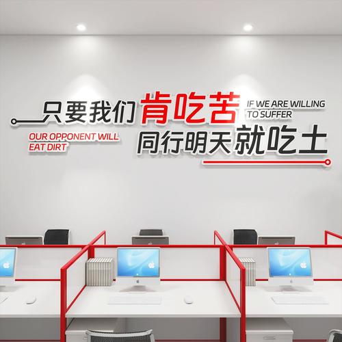 打造企業形象墻 辦公室進門氛圍布置與勵志標語設計